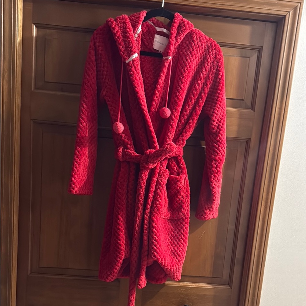 Cozy Red Hooded Robe